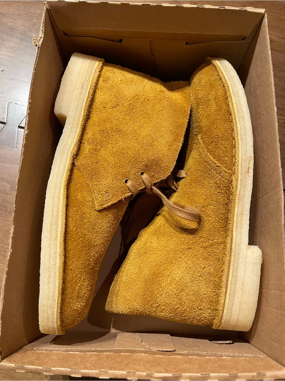 Clarks Cream Crepe Soles